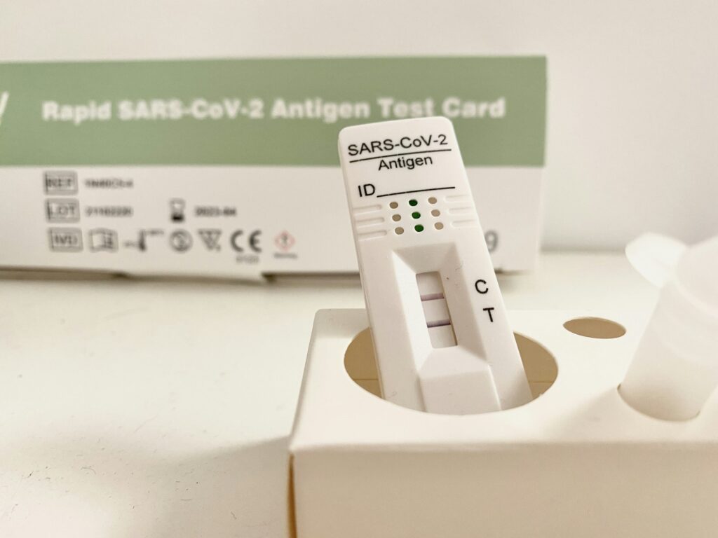 Positive rapid COVID test